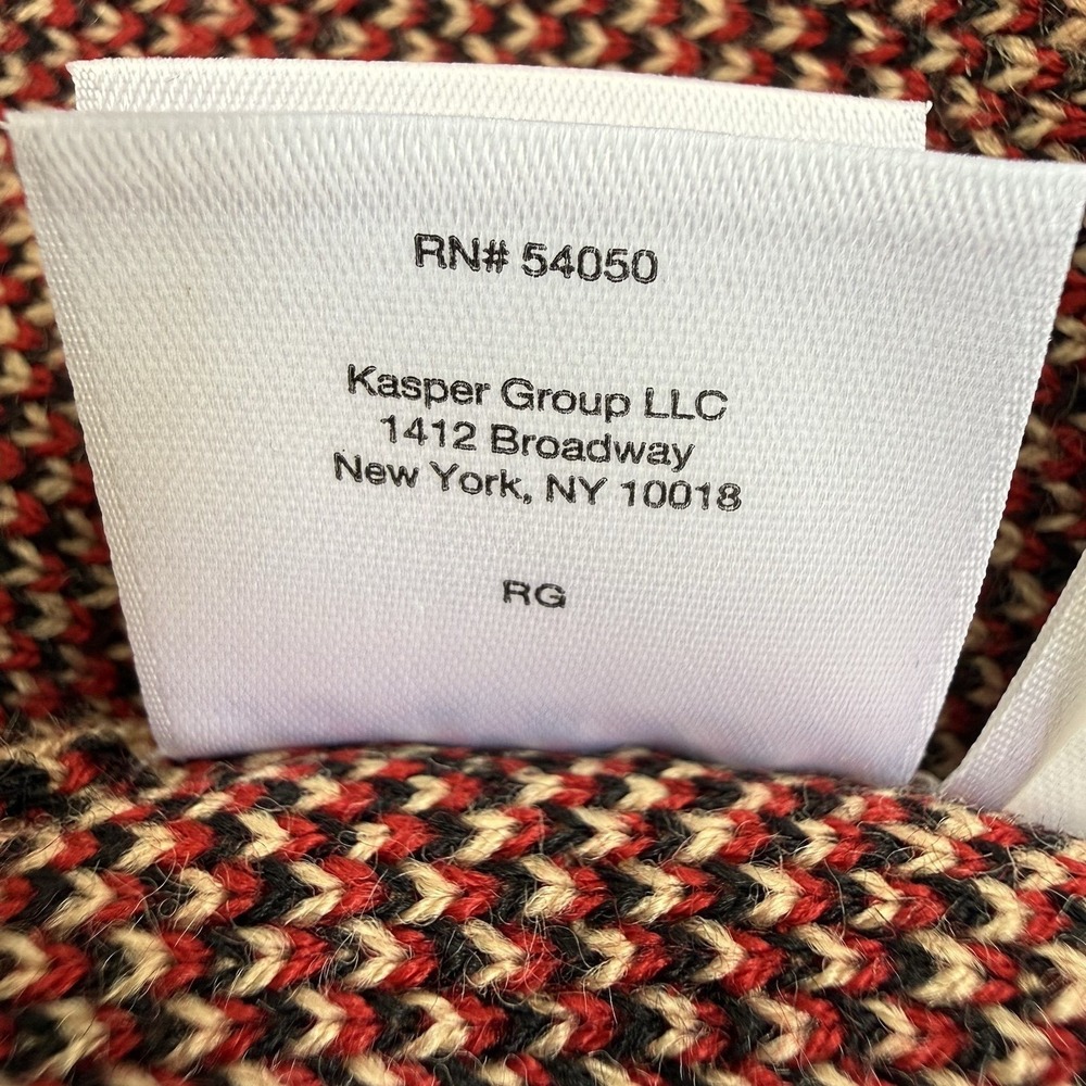NWT Kasper Womens Plaid Open Front Long Line Cardigan Sweater XL Lightweight - Picture 7 of 11